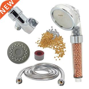High Pressure Filter Stone Shower Head with Replacement Hose