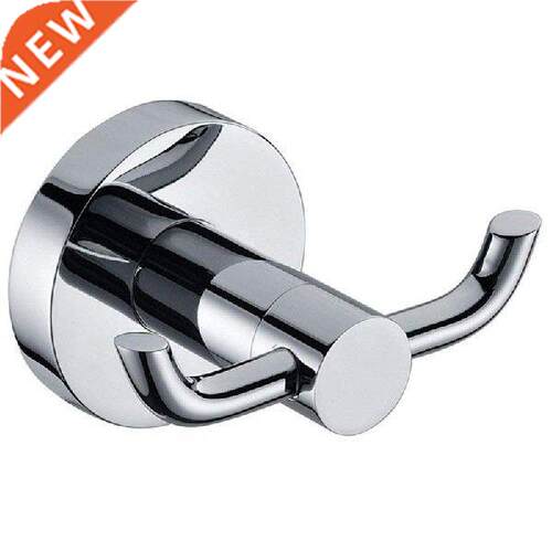 Stainless Steel Towel Holder Bathroom Robe 2 Hook Hat