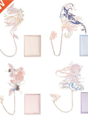 1Pc Hollow Metal Bookmark Chinese Style Classical Delicate B