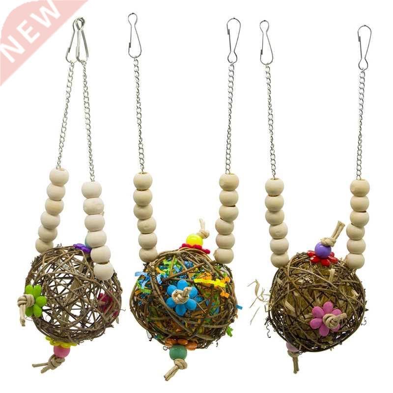 Bird Chewing Toys Foraging Shredder Toy Parrot Rattan Ball
