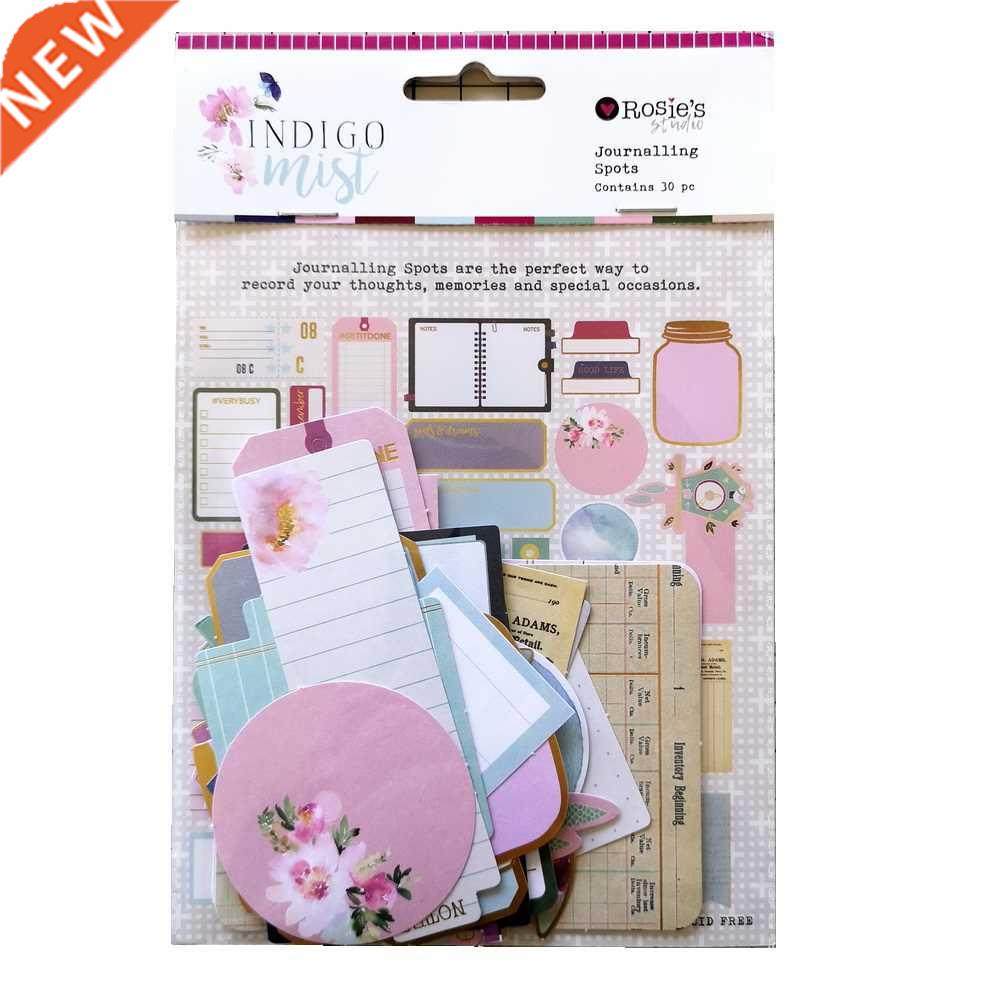 CRZCrafter 30pcs Printed Paper Diecuts Journaling Spots Eph