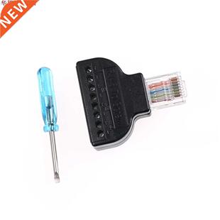 Nouveauté RJ45 Ethernet mâle à 8 broches AV bornier vis a