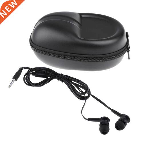 3.5mm In Ear Earphone Subwoofer black & Protection Hard Zipp
