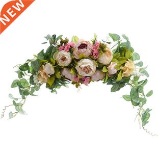 Wedding Arch Flower Artificial Peony Eucalyptus Wreath
