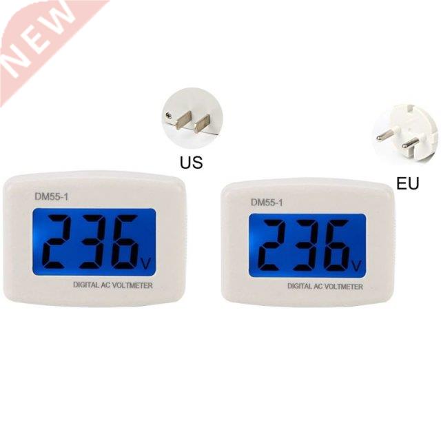 DM55-1 Digital LCD Voltage Test Monitor AC 80-300V Plug In V