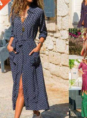 2022 new sprin casual maxi dress summer women dresses 沙滩裙