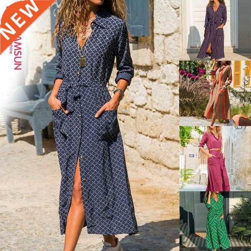 2022 new sprin casual maxi dress summer women dresses 沙滩裙