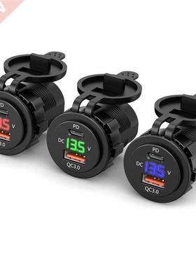 IP66 Water Proof 12V DC Power Delivery QC3.0 Dual Type-c 5V