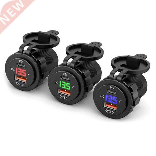 IP66 Water Proof 12V DC Power Delivery QC3.0 Dual Type-c 5V