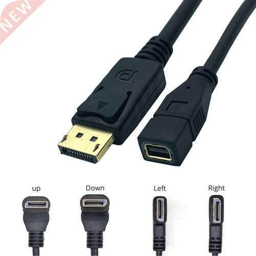 DisplayPort DP Male 90 Degree Right Angle to mini DP Female