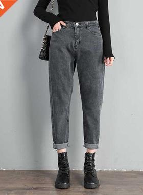 Women Jeans Autumn Hgh Wast Full Length Softener Zpper Mo