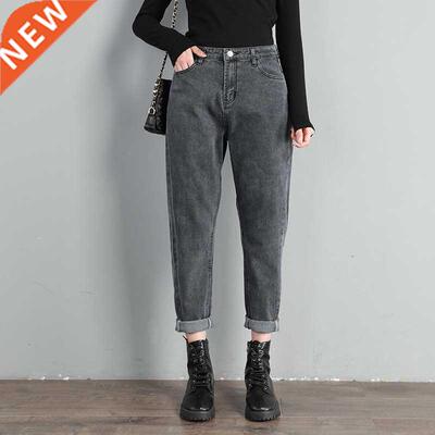 Women Jeans Autumn Hgh Wast Full Length Softener Zpper Mo