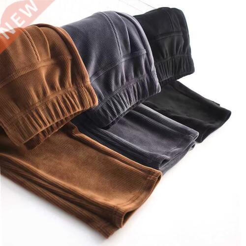 Winter Plus Size Warm Cashmere Trousers Vintage Slim Waist A