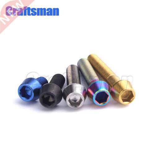 1Pcs Titanium Bolts M6 x 10 16 18 20 25 0 5 40 45 50 65mm