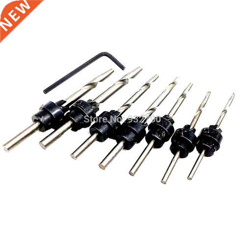 7pcs Tapered Drill Countersink Bit Pilot Hole Tapered Drill