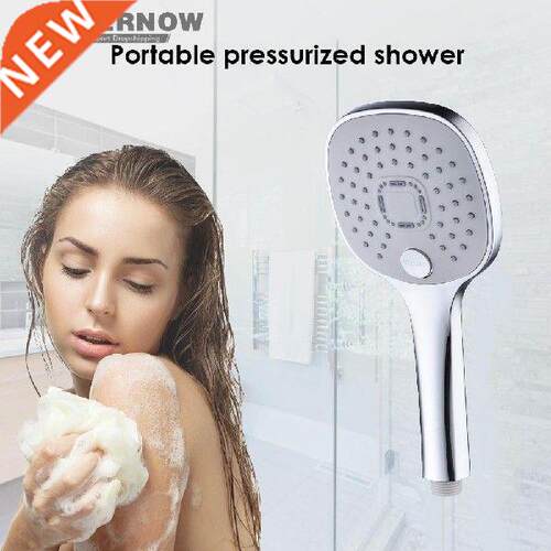 Black Shower Head Stainless Steel Fall resistant Handheld