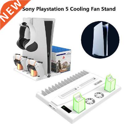 For PS5 Stand Cooling Fan Stand Headset Holder For PS5