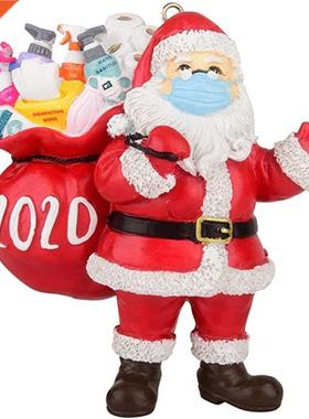 Christmas Inkjet Old Man Head Pendant Resin Three-dimensiona