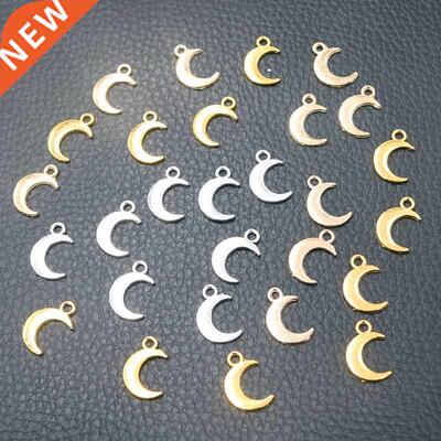50pcs Silver Plated Cute Mini Moon Pendants Earrings Bracele