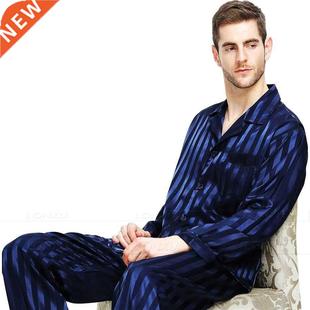 Mens Silk Satin Pajamas Set Pajama Pyjamas Set PJS Sleepw