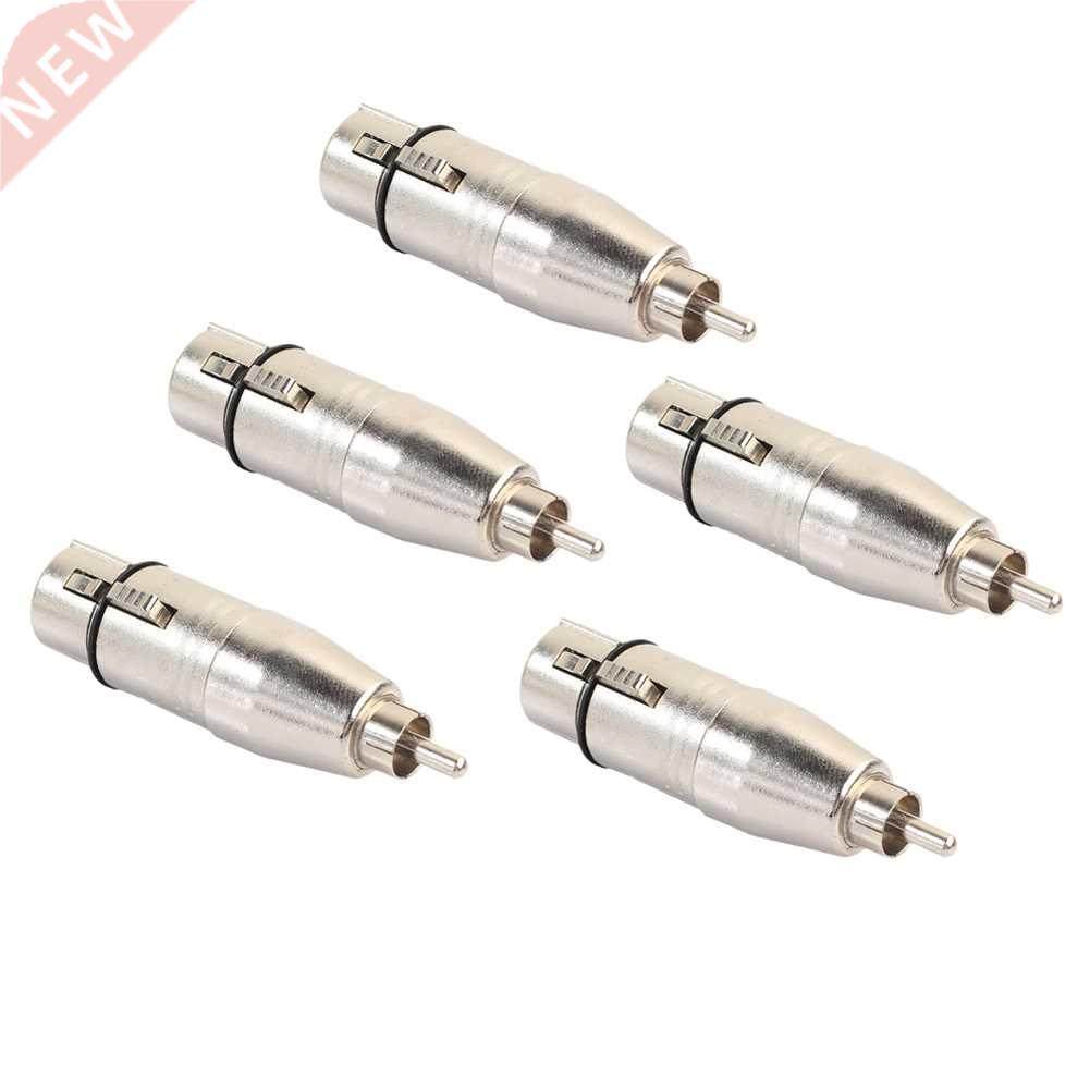 5Pcs Pin XLR Female to RCA Male Plug Audio Cable Cord Micro