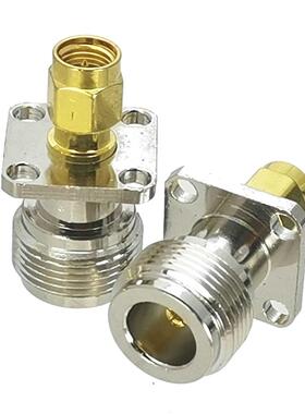 SMA Male plug to N Female Jack 17.5mm 4-holes Flange RF Adap