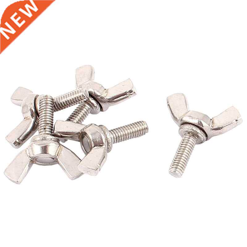 M4x12mm Thread 04 Butterfly Head Wing Screw Bolt 5pcs