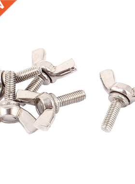 M4x12mm Thread 04 Butterfly Head Wing Screw Bolt 5pcs