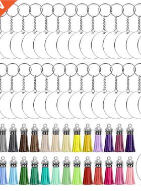 Acrylic Keychain Blanks, 120Pcs Acrylic Ornament Blanks Kit