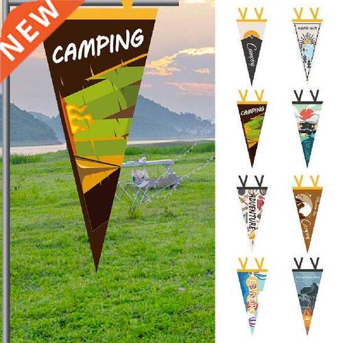 Outdoor Camping Pennant Flag Felt Camp Tent Triangular Flag