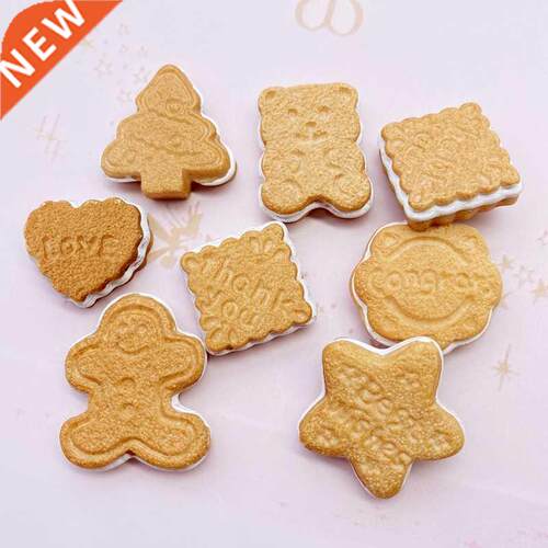 7/14Pcs Cute Mixed Simulated Mini biscuit Flat back Resin Ca