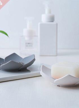 Flexible Silicone Bathroom Shower Soap Box Dish Storage Plat