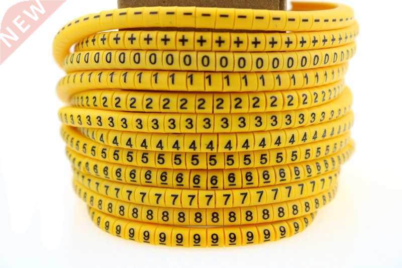 EC-3 Soft PVC Power Wire Number Marker Set No. 0 ~ 9 + - Cab