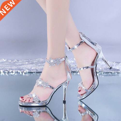 Ladies High Heel Shoes Elegant Shoes Glitter Shinning Shoes