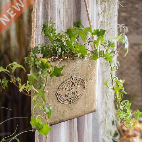 Iron Wall Hanging Flower Cradle and Flower Pot Flower