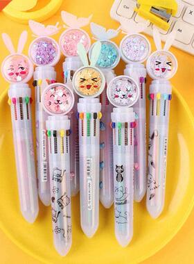 Bllpoint Pen Lovely Design Fluent Write 10 Colors Crtoon H