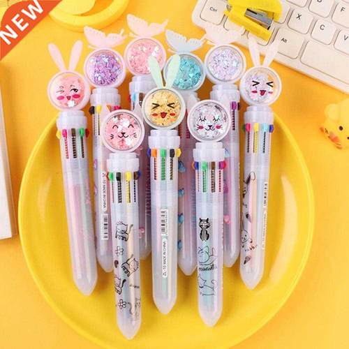 Bllpoint Pen Lovely Design Fluent Write 10 Colors Crtoon H