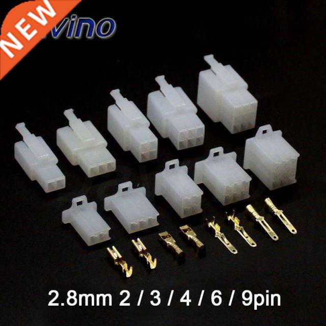 10set 2.8mm 2/3/4/6/9 pin Automotive 2.8 Electrical wire Con