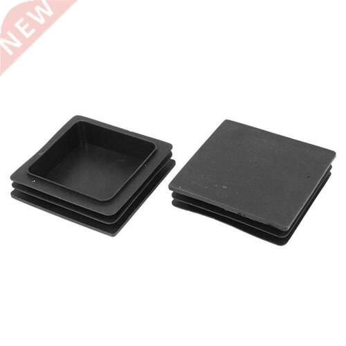 100mm x 100mm Plastic Ribbed Square End Caps Cover Tube