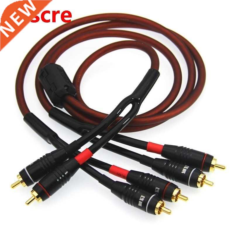 Two four audio cable Lotus head audio cable sound cd Conne