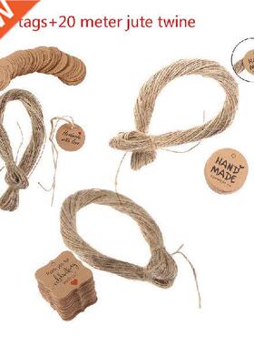 100pcs Brown Kraft Gift Tags Thank You Paper Tags For Baby