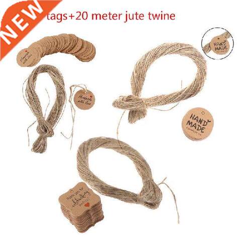 100pcs Brown Kraft Gift Tags Thank You Paper Tags For Baby