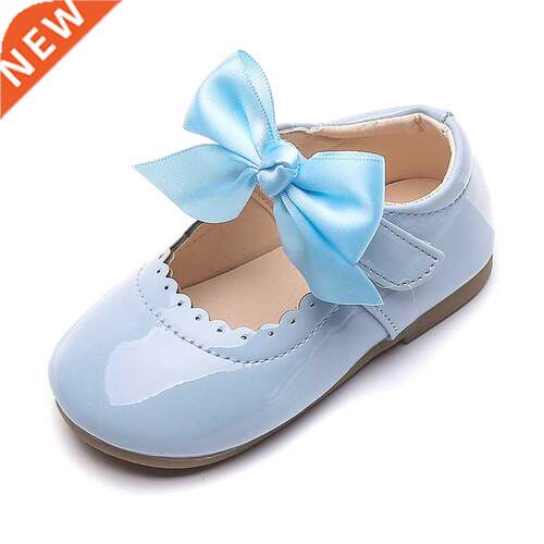 Spring Autumn Baby Girls Shoes Cute Bow Patent Leather Princ