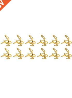 Napkin Rings,Gold Elk Chic Napkin Rings For Place Settings,W