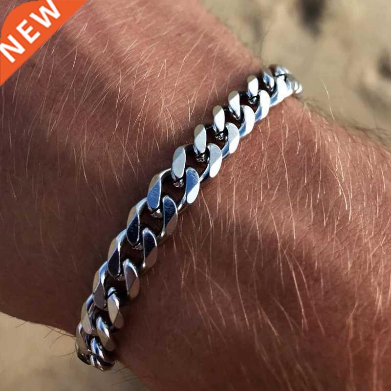 2022 New rendy Cuban Chain Men Bracelet Classic Stainless St