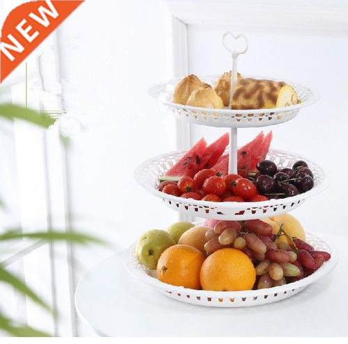 1PC Round Fruit Cake Plate Nordic Style Pure Color New