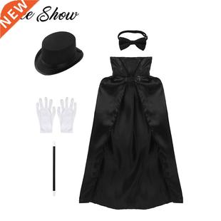 Kids Magician Wizard Role playing Games Costume Outfit Boys