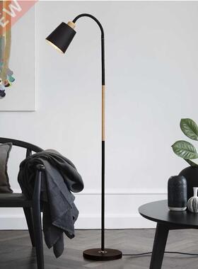 Nordic White Black Wood Color Floor Lamp Modern E27 Floor L