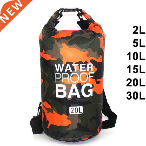 30L Waterproof Swimming Bag Dry Sack Camouflage Colors Fishi