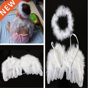New Newborn Baby Headwear Kids Fairy Angel Wing Feather